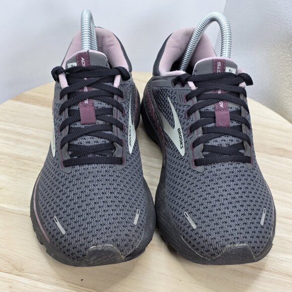 Women's Sz 7.5 B - Brooks Adrenaline GTS 22 Running Shoes Black Pink 1203531B015 - Picture 4 of 9